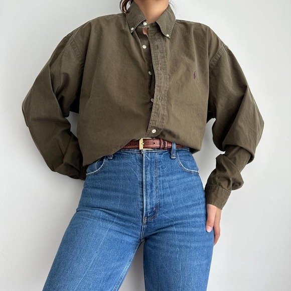 Vintage Ralph Lauren Cotton Button Down Shirt - Picture 7 of 8